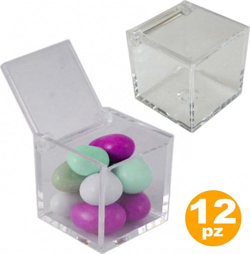 SET 12 BOMBONIERA SCATOLA 5x5x5CM PORTA CONFETTI COMUNIONE MATRIMONIO BATTESIMO Casa e cucina/Hobby creativi/Materiali per hobby creativi/Forniture per feste/Bomboniere Trade Shop italia - Napoli, Commerciovirtuoso.it