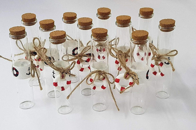 Set 12 Bomboniere Ampolla Ciambella Salvataggio 2x13cm Vetro Tappo Sughero Portaconfetti Casa e cucina/Hobby creativi/Materiali per hobby creativi/Forniture per feste/Bomboniere Trade Shop italia - Napoli, Commerciovirtuoso.it