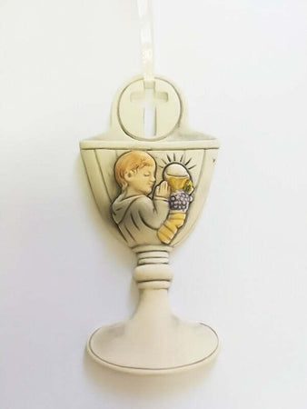 SET 12 BOMBONIERE COMUNIONE BAMBINO CALICE EUCARESTIA BIANCO CERAMICA APPENDINO Casa e cucina/Hobby creativi/Materiali per hobby creativi/Forniture per feste/Bomboniere Trade Shop italia - Napoli, Commerciovirtuoso.it