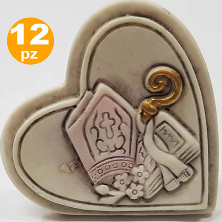 SET 12 BOMBONIERE CUORE CRESIMA SACRAMENTO MITRIA BIANCO CERAMICA SOPRAMMOBILE Casa e cucina/Hobby creativi/Materiali per hobby creativi/Forniture per feste/Bomboniere Trade Shop italia - Napoli, Commerciovirtuoso.it