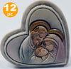 Set-12-Bomboniere-Cuore-Nativita'-Giuseppe-Madonna-Bianco-Ceramica-Soprammobile