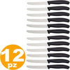 Set-12-Coltelli-Da-Tavola-Cucina-In-Acciaio-Inox-Manico-Nero-Rivestimento