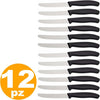 Set-12-Coltelli-Da-Tavola-Cucina-In-Acciaio-Inox-Manico-Nero-Rivestimento