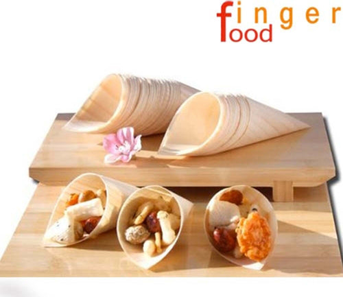 SET 12 CONI FINGER FOOD IN FIBRA DI PIOPPO CATERING APERITIVO 22,5 X 15,5 CM Casa e cucina/Stoviglie/Stoviglie monouso/Piatti Trade Shop italia - Napoli, Commerciovirtuoso.it
