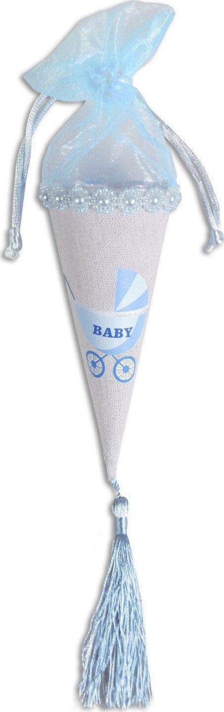 12 CONI PORTA CONFETTI BOMBONIERA NASCITA BATTESIMO BIMBO MASCHIO AZZURRO Casa e cucina/Hobby creativi/Materiali per hobby creativi/Forniture per feste/Bomboniere Trade Shop italia - Napoli, Commerciovirtuoso.it