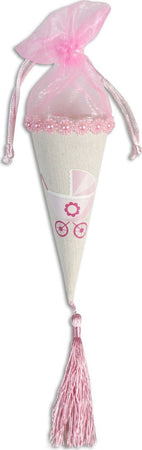 Set 12 Coni Porta Confetti Bomboniera Per Nascita Battesimo Bimba Femmina Rosa Casa e cucina/Hobby creativi/Materiali per hobby creativi/Forniture per feste/Bomboniere Trade Shop italia - Napoli, Commerciovirtuoso.it