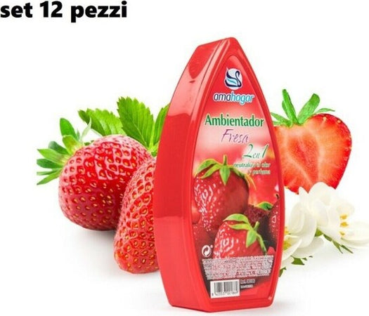Set-12-Deodoranti-Gel-Profumo-Ambiente-Assorbi-Odori-Fragranza-Fragola