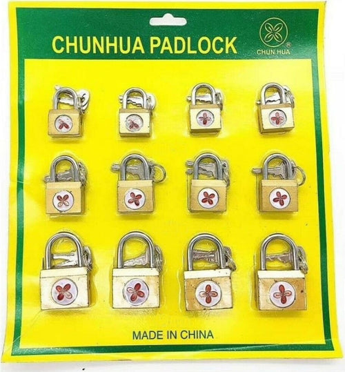 Set 12 Lucchetti Ad Arco 15 Mm 20 Mm 25 Mm Con 2 Chiavi Per Armadietto Valigia Casa, arredamento e bricolage > Sicurezza e Antifurti > Lucchetti e Serrature Trade Shop italia - Napoli, Commerciovirtuoso.it