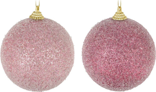 Set 12 Palline per albero di natale in vetro Rosa con Perline Tinta Unita Ø 8 cm Casa e cucina/Decorazioni per interni/Addobbi e decorazioni per ricorrenze/Decorazioni natalizie/Addobbi e decorazioni/Palle e palline MagiediNatale.it - Altamura, Commerciovirtuoso.it