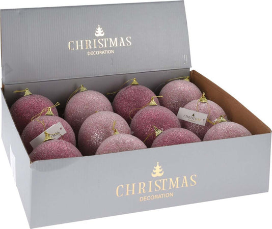 Set 12 Palline per albero di natale in vetro Rosa Scuro con Perline Tinta Unita Ø10 cm Casa e cucina/Decorazioni per interni/Addobbi e decorazioni per ricorrenze/Decorazioni natalizie/Addobbi e decorazioni/Palle e palline MagiediNatale.it - Altamura, Commerciovirtuoso.it
