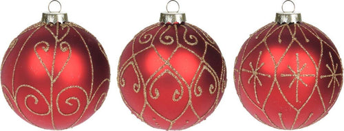 Set 12 Palline per albero di natale in vetro Rosso Tinta Unita Ø 10 cm Casa e cucina/Decorazioni per interni/Addobbi e decorazioni per ricorrenze/Decorazioni natalizie/Addobbi e decorazioni/Palle e palline MagiediNatale.it - Altamura, Commerciovirtuoso.it