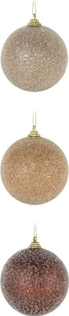 Set 12 Palline per albero di pvc in vetro Beige e Marrone con Perline Tinta Unita Ø 8 cm Casa e cucina/Decorazioni per interni/Addobbi e decorazioni per ricorrenze/Decorazioni natalizie/Addobbi e decorazioni/Palle e palline MagiediNatale.it - Altamura, Commerciovirtuoso.it