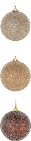 Set 12 Palline per albero di pvc in vetro Beige e Marrone con Perline Tinta Unita Ø 8 cm Casa e cucina/Decorazioni per interni/Addobbi e decorazioni per ricorrenze/Decorazioni natalizie/Addobbi e decorazioni/Palle e palline MagiediNatale.it - Altamura, Commerciovirtuoso.it