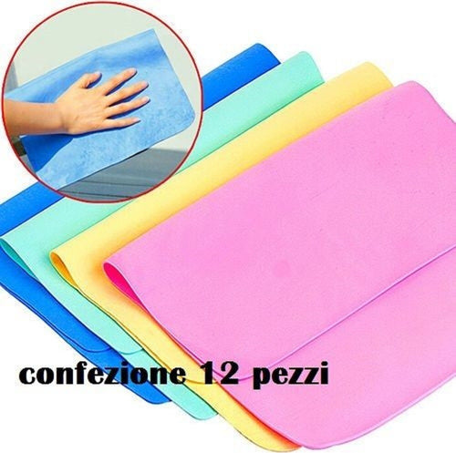 Set 12 Panno Magico Super Assorbente Pulisce Asciuga Multiuso 30 X 30 Cm Casa, arredamento e bricolage > Pulizia e Bucato > Pulizia Vetri e Superfici Trade Shop italia - Napoli, Commerciovirtuoso.it
