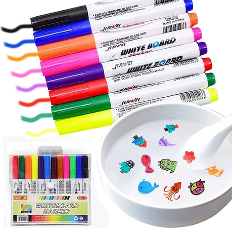 Set 12 Pennarelli Magici Pittura Ad Acqua Penna Galleggiante Lavabile Bambini Cancelleria e prodotti per ufficio/Penne matite scrittura e correzione/Marcatori ed evidenziatori/Pennarelli per disegno Trade Shop italia - Napoli, Commerciovirtuoso.it