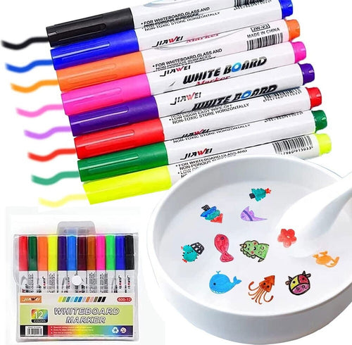Set 12 Pennarelli Magici Pittura Ad Acqua Penna Galleggiante Lavabile Bambini Cancelleria e prodotti per ufficio/Penne matite scrittura e correzione/Marcatori ed evidenziatori/Pennarelli per disegno Trade Shop italia - Napoli, Commerciovirtuoso.it