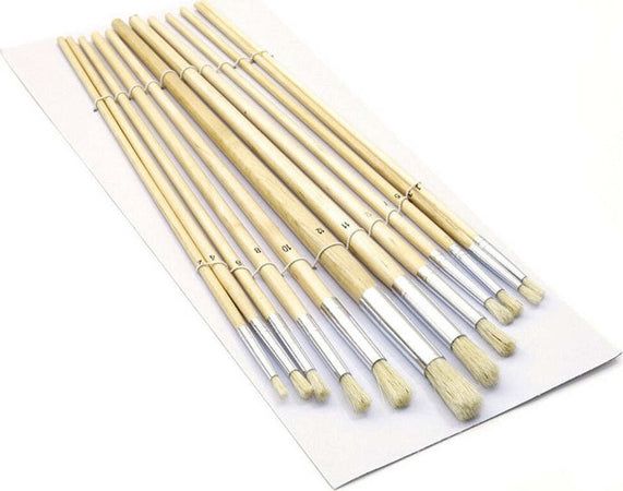 Set 12 Pennelli Pennello Punta Tonda Manico Legno Lungo Pittura Arte Decoupage Casa, arredamento e bricolage > Hobby e collezionismo > Disegno e Pittura Trade Shop italia - Napoli, Commerciovirtuoso.it