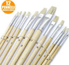 Set-12-Pennelli-Piatti-Manico-Legno-Lungo-Spessore-1-12mm-Hobby-Pittura