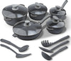 Set 12 Pentole Dg Bavaria Batteria Pentole Da Cucina in Pietra Lavica Grigio 21 Padelle Pezzi Con Coperchi, Manici E Accessori Casa e cucina/Pentole padelle e pirofile/Pentole e padelle/Set/Set di pentole e padelle Puleo Casa - Palermo, Commerciovirtuoso.it