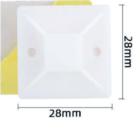 Set 12 Pezzi Basi Passante Per Fissaggio Fascette Supporto Adesivo 28x28mm 57190 Fai da te/Materiale elettrico/Gestione del cavo/Stringicavi Trade Shop italia - Napoli, Commerciovirtuoso.it