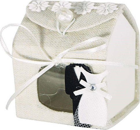 Set 12 Pezzi Bomboniera Bomboniere Scatolina Casetta Matrimonio Sposi Confetti Casa e cucina/Hobby creativi/Materiali per hobby creativi/Forniture per feste/Bomboniere Trade Shop italia - Napoli, Commerciovirtuoso.it