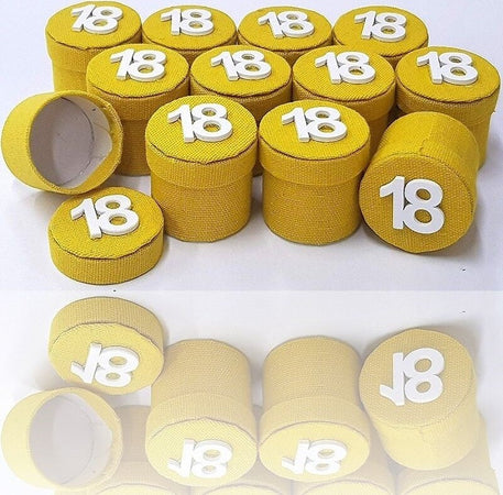 Set 12 Pezzi Bomboniera Bomboniere Scatolina Giallo 18 Anni Portaconfetti Casa e cucina/Hobby creativi/Materiali per hobby creativi/Forniture per feste/Bomboniere Trade Shop italia - Napoli, Commerciovirtuoso.it