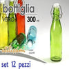 Set 12 Pezzi Bottiglie Bottigline Vetro Colorato Con Tappo 300ml Casa e cucina/Stoviglie/Bicchieri e cristalli/Brocche carraffe e decanter/Brocche e caraffe Trade Shop italia - Napoli, Commerciovirtuoso.it