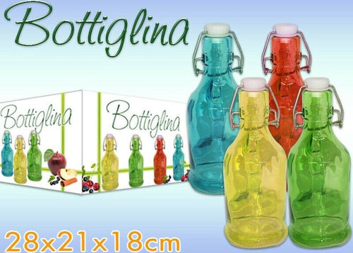 Set 12 Pezzi Bottiglie Bottigline Vetro Colorato Con Tappo E Manico 175ml Casa e cucina/Produzione di birra e vino artigianali/Produzione di vino/Bottiglie Trade Shop italia - Napoli, Commerciovirtuoso.it