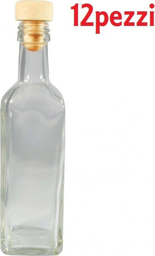 SET 12 PEZZI BOTTIGLIE BOTTIGLINE VETRO TRASPARENTE MARY CON TAPPO 250CC Casa e cucina/Stoviglie/Bicchieri e cristalli/Brocche carraffe e decanter/Brocche e caraffe Trade Shop italia - Napoli, Commerciovirtuoso.it