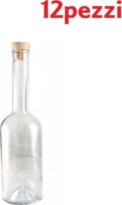 Set 12 Pezzi Bottiglie Bottigline Vetro Trasparente Opera Con Tappo 500cc Casa e cucina/Stoviglie/Bicchieri e cristalli/Brocche carraffe e decanter/Brocche e caraffe Trade Shop italia - Napoli, Commerciovirtuoso.it