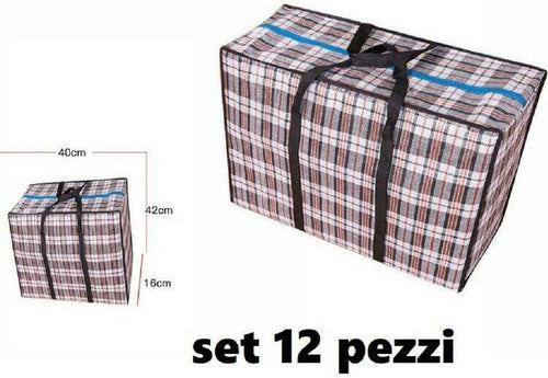 Set 12 Pezzi Buste Borse Per La Spesa Shopping Bag Shopper 40 X 42 X 16 Cm Casa, arredamento e bricolage > Accessori Casa > Porta Spese Trade Shop italia - Napoli, Commerciovirtuoso.it