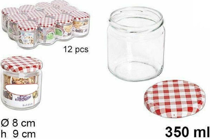 Set 12 Pezzi Contenitore Barattolo In Vetro Con Coperchio Barattolini 350ml Casa, arredamento e bricolage > Cucina > Barattoli e Contenitori Trade Shop italia - Napoli, Commerciovirtuoso.it