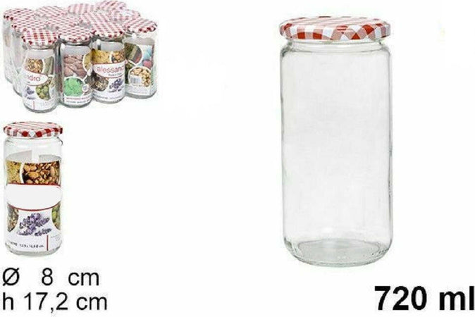 Set 12 Pezzi Contenitore Barattolo In Vetro Con Coperchio Barattolini 720ml Casa, arredamento e bricolage > Cucina > Barattoli e Contenitori Trade Shop italia - Napoli, Commerciovirtuoso.it