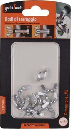 Set 12 Pezzi Dadi Di Serraggio Dado Con Alette Filettatura M5 Fissaggio 93327 Fai da te/Ferramenta/Chiodi viti ed elementi di fissaggio/Kit di bulloni e dadi Trade Shop italia - Napoli, Commerciovirtuoso.it