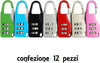 Set 12 Pezzi Lucchetto A Combinazione Resettabile 3 Cifre Valigia Bagaglio Casa, arredamento e bricolage > Sicurezza e Antifurti > Lucchetti e Serrature Trade Shop italia - Napoli, Commerciovirtuoso.it