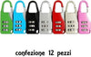 Set-12-Pezzi-Lucchetto-A-Combinazione-Resettabile-3-Cifre-Valigia-Bagaglio