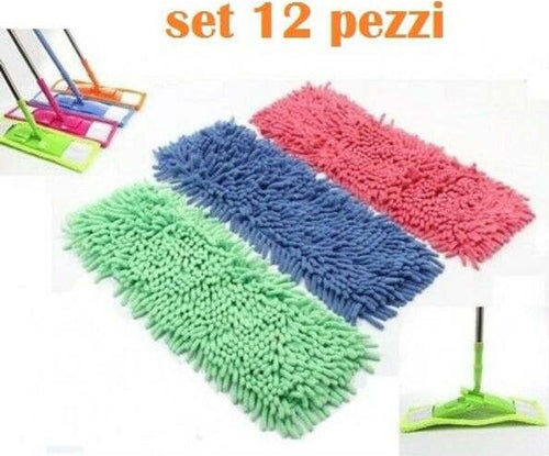 Set-12-Pezzi-Panno-In-Microfibra-Lavabile-Ricambio-Scopa-Mop-Spazzolone