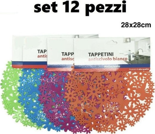 Set-12-Pezzi-Tappeto-Tappetino-Per-Lavello-In-Gomma-Cucina-Antiscivolo-28-Cm
