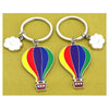 Set 12 Portachiavi Ciondolo A Mongolfiera In Metallo Compleanno Bomboniere Multicolore