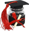 Set-12-Portaconfetti-Bomboniera-Laurea-Ampolla-Con-Tappo-Forma-Di-Tocco-Nero