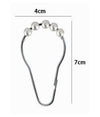 Set 12 Pz Anelli Gancio Tenda Doccia Metallo Con Perline Bagno Box Doccia 59778