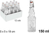 Set 12 Pz Bottiglie In Vetro Quadrata Decorata Con Tappo Meccanico 150 Ml 108008 Casa, arredamento e bricolage > Cucina > Bottiglie e Brocche Trade Shop italia - Napoli, Commerciovirtuoso.it