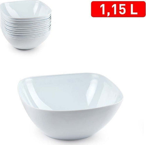 Set 12 Pz Ciotola Quadrata Opale Bianca Da 1,15lt Servizio Tavola Piatti 1221801 Casa, arredamento e bricolage > Cucina > Accessori cucina Trade Shop italia - Napoli, Commerciovirtuoso.it