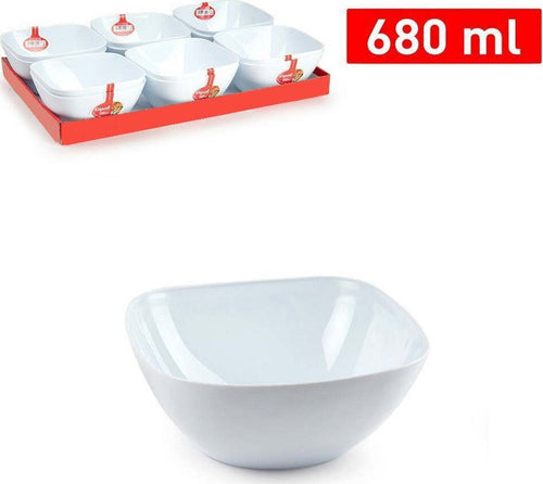 Set 12 Pz Ciotola Quadrata Opale Bianca Da 680 Ml Servizio Piatti Tavola 1221901 Casa, arredamento e bricolage > Cucina > Accessori cucina Trade Shop italia - Napoli, Commerciovirtuoso.it