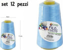 Set 12 Pz Filati A Cono Filo Poliestere Cucito 3000y 40s/2 Azzurro Cotone Casa, arredamento e bricolage > Hobby e collezionismo > Accessori Cucito Trade Shop italia - Napoli, Commerciovirtuoso.it