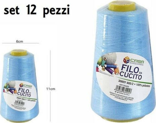 Set 12 Pz Filati A Cono Filo Poliestere Cucito 3000y 40s/2 Azzurro Cotone Casa, arredamento e bricolage > Hobby e collezionismo > Accessori Cucito Trade Shop italia - Napoli, Commerciovirtuoso.it