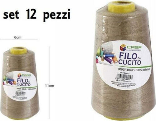 Set 12 Pz Filati A Cono Filo Poliestere Cucito 3000y 40s/2 Beige Gomitolo Cotone Casa, arredamento e bricolage > Hobby e collezionismo > Accessori Cucito Trade Shop italia - Napoli, Commerciovirtuoso.it