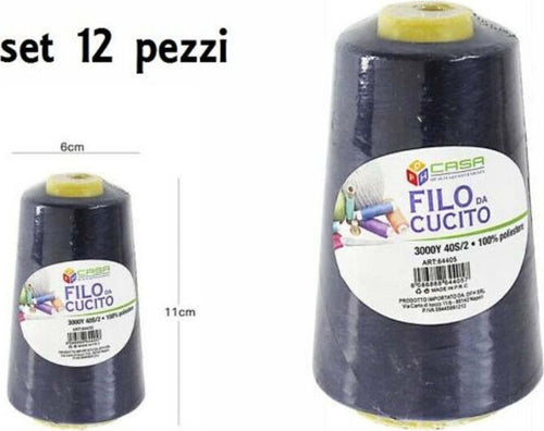 Set 12 Pz Filati A Cono Filo Poliestere Cucito 3000y 40s/2 Blu Gomitolo Cotone Casa, arredamento e bricolage > Hobby e collezionismo > Accessori Cucito Trade Shop italia - Napoli, Commerciovirtuoso.it