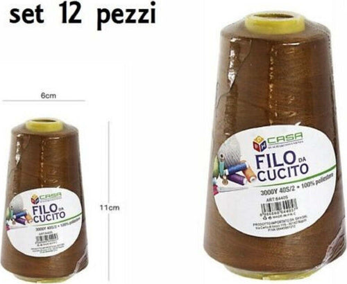 Set 12 Pz Filati A Cono Filo Poliestere Cucito 3000y 40s/2 Marrone 64405 Cotone Casa, arredamento e bricolage > Hobby e collezionismo > Accessori Cucito Trade Shop italia - Napoli, Commerciovirtuoso.it
