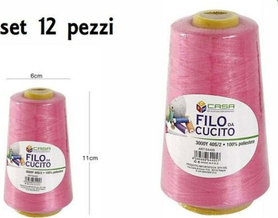 Set 12 Pz Filati A Cono Filo Poliestere Cucito 3000y 40s/2 Rosa Gomitolo Cotone Casa, arredamento e bricolage > Hobby e collezionismo > Accessori Cucito Trade Shop italia - Napoli, Commerciovirtuoso.it